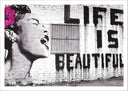 Lámina Arte callejero, life is beutifull, banksy