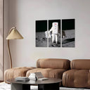 Estancia astronauta en la luna