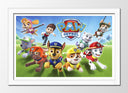 Cuadro enmarcado blanco Infantil Patrulla Canina, Paw Patrol