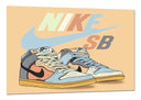 Cuadro zapatilla nike SB, retro vintage