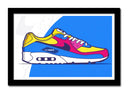 Cuadro enmarcado negro zapatilla nike air max, vintage, retro