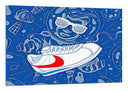 Cuadro zapatilla nike clasic cortez, las tiburon, retro, vintage, azul