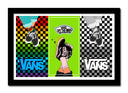 Cuadro enmarcado negro zapatillas vans, old school, retro, vintage