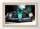 Cuadro enmarcado natural Formula 1 2024, Aston Martin AMR24, Fernando Alonso
