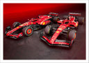 Lámina Formula 1 2024, Ferrari SF-24, Sainz, Leclerc