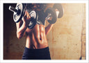 Lámina fitness, levantamiento de mancuernas mujer, crossfit