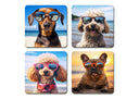 perros gafas de sol playa