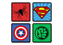 simbolos marvel spiderman hulk superman capitan america